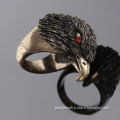 Gold Black Onyx Inlay Southwestern Eagle Ring